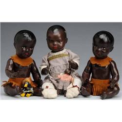 Lot of 3: Black Dolls.