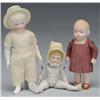 Image 1 : Lot of 3: All-Bisque German Dolls.