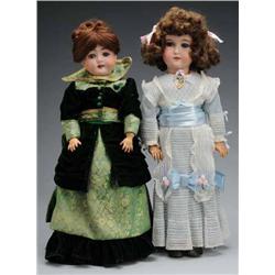 Lot of 2: German Bisque Dolls.