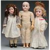 Image 1 : Lot of 3: German Bisque Dolls.