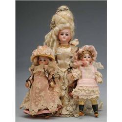 Lot of 3: Bisque Dolls.
