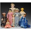 Image 1 : Lot of 8: Papier-Maché and Wax Dolls.