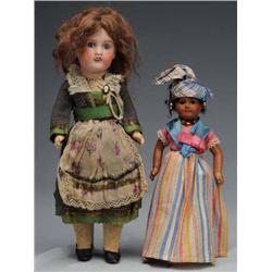Lot of 2: French Bisque Dolls.
