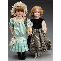 Lot of 2: German Bisque Dolls.
