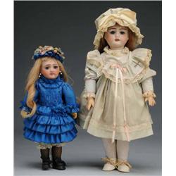 Lot of 2 French Bisque Dolls.