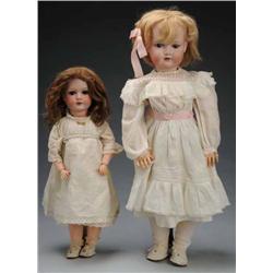 Lot of 2: German Bisque Dolls.