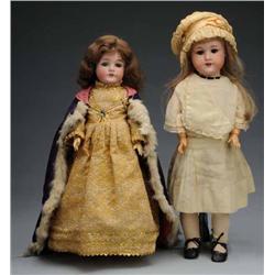 Lot of 2: German Bisque Dolls.