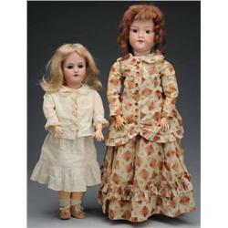 Lot of 2: German Bisque Dolls.