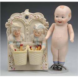 Lot of 2: Bisque Items.