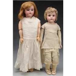 Lot of 2: Rare German Bisque Girls.
