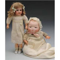 Lot of 2: Bisque Dolls.