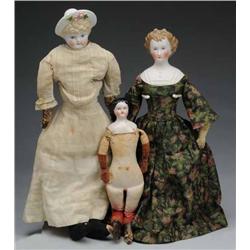 Lot of 3: Antique Dolls.