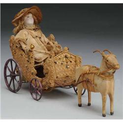 Lady in Goat Cart Toy.