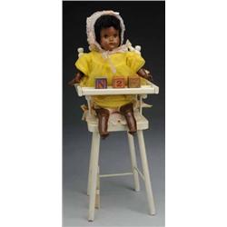 Black Baby in High Chair.