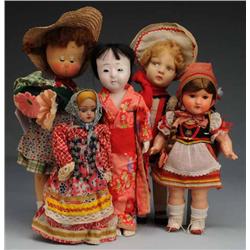 Lot of 5: Miscellaneous Dolls.
