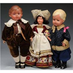 Lot of 3: Celluloid Dolls.