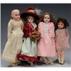 Image 1 : Lot of 4: Bisque Dolls.