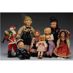 Lot of 8: Miscellaneous Dolls.