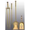 Image 2 : Brass Fireplace Andiron & Utensil Set.