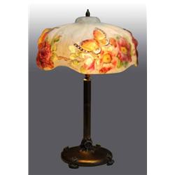Puffy Pairpoint Lamp with Butterflies.