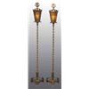 Image 2 : Pair of Brass Floor Torch Lamps with Ship Finials.