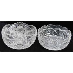 Lot of 2: Cut Crystal Bowls.