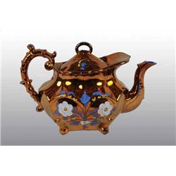 Lusterware Floral Teapot.