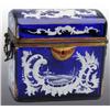 Image 1 : Glass Hand-Painted Enamel Moser Casket Box.
