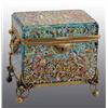 Image 1 : Glass Hand-Painted Enamel Moser Casket Box.