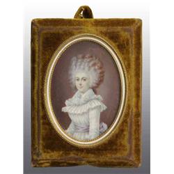 Miniature Portrait of Lady on Ivory.