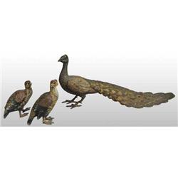 Lot of 3: Bronze Birds.