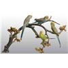 Image 1 : Vienna Bronze Parakeet on Branch Statue.