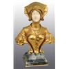 Image 1 : Dove Bronze of Lady with Ivory Face on Pedestal.
