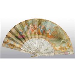 Hand-Painted Victorian Fan.