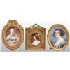 Image 1 : Lot of 3: Miniature Portraits of Ladies.