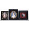 Image 1 : Lot of 3: Miniature Portraits on Ivory.
