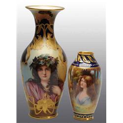 Lot of 2: Porcelain German Vases.