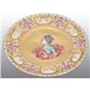 Image 1 : Capi-De-Monte Gilded Plate Featuring Lady.