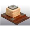 Image 1 : Silver, Wood, & Marble Inkwell.