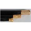 Image 2 : Lot of 3: Black Canes with Gold Tops.