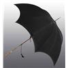 Image 1 : Black Umbrella with Gold & Pearl Inlayed Handle.