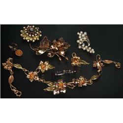 Lot of 8: Antique Costume Jewelry Pieces.