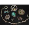 Image 1 : Lot of 9: Antique Jewelry Silver Pieces.