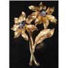 Image 1 : Antique Jewelry 14K Y.Gold Floral Pin.