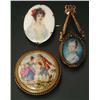 Image 1 : Lot of 3: Antique Porcelain Pins.