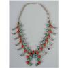 Image 1 : Native American Indian Squash Blossom Necklace.