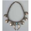 Image 1 : Native American Indian Squash Blossom Necklace.