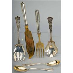 Lot of 6: Silver Serving Pieces.
