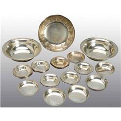 Lot of Silver Dishes & Butter Pats.