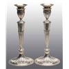 Image 1 : Pair of Continental Silver Candlesticks.